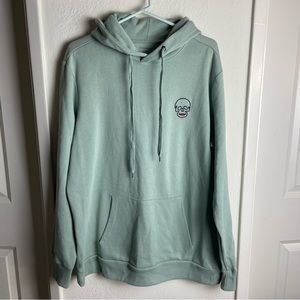 No Boundaries Skull Hoodie Unisex Adult Size Large Green Pullover Sweatshirt